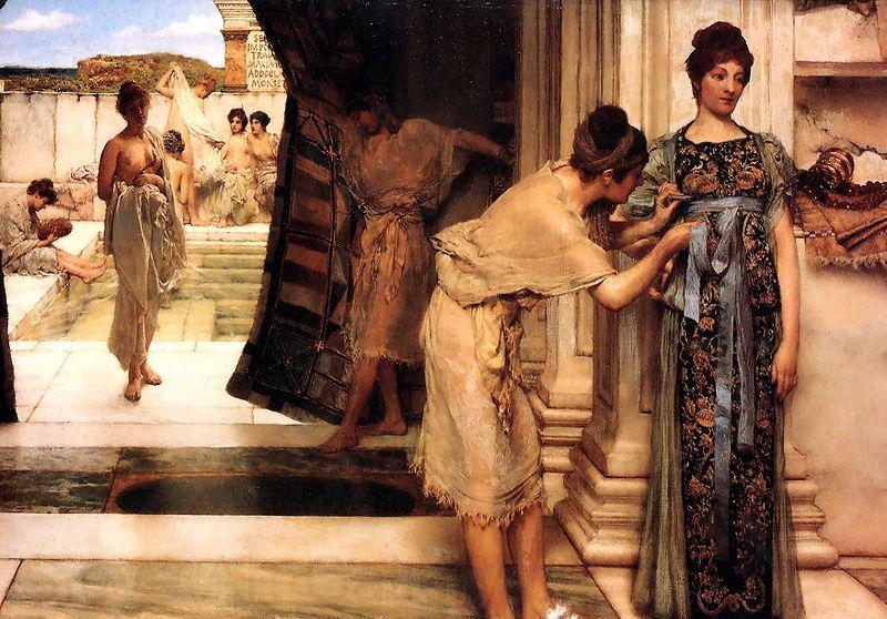 Sir Lawrence Alma-Tadema,OM.RA,RWS Frigidarium Germany oil painting art